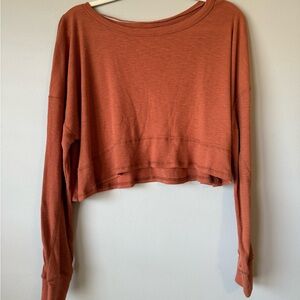 Free People Movement Rust crop long sleeve!